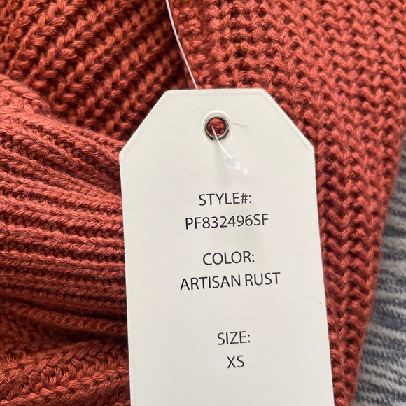 NWT - PINQUE Brand - Rusty Orange Cardigan (Sz. X-Small) - Picture 4 of 4